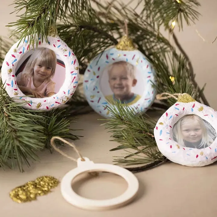 Julgransdekoration med egen bild 3-pack
