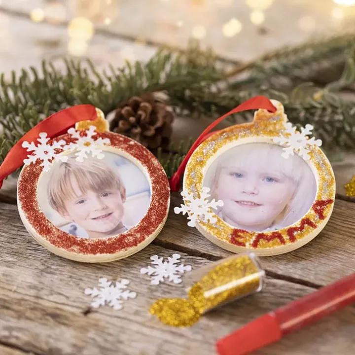 Julgransdekoration med egen bild 3-pack