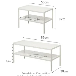 Justerbar förvaringshylla under diskbänk, 50-85cm, Yamazaki