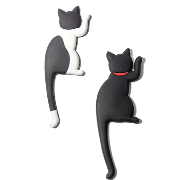 Kattformad magnetkrok 2-pack