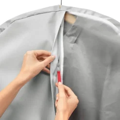 Klädpåse, 100 cm, Rayen premium, Ljusgrå
