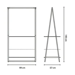 Klädställning med hyllor, Brabantia