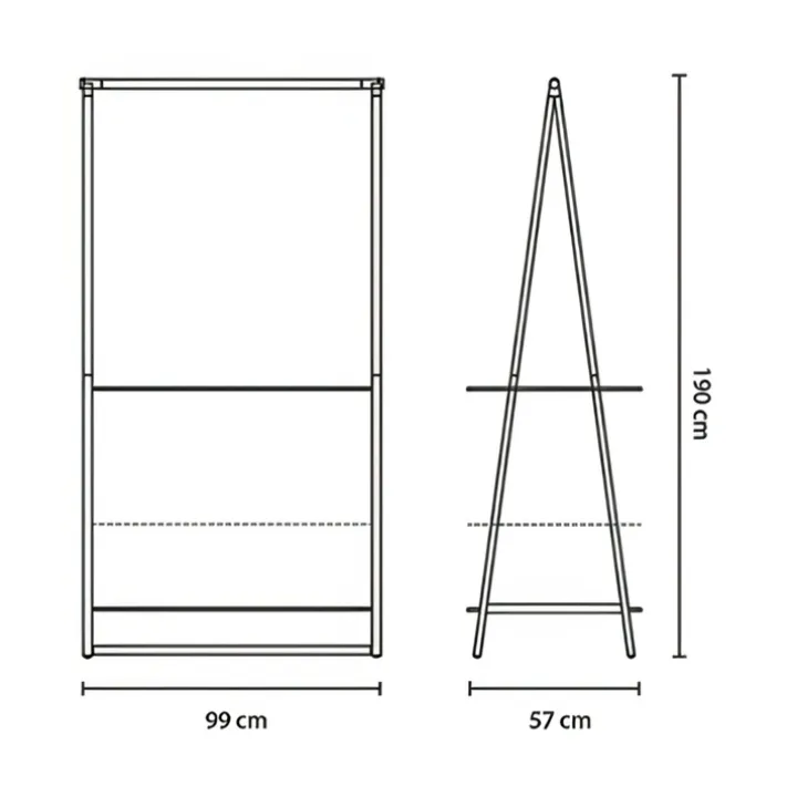 Klädställning med hyllor, Brabantia