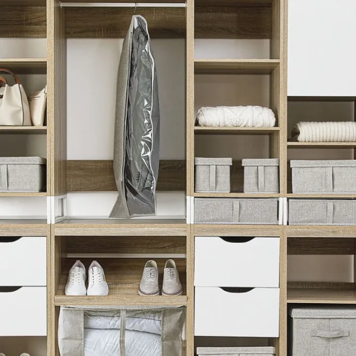 Klädöverdrag, ORGA, Kort, 60 x H 100 , Beige-Grå