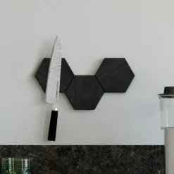 Knivmagnet i trä HEXA