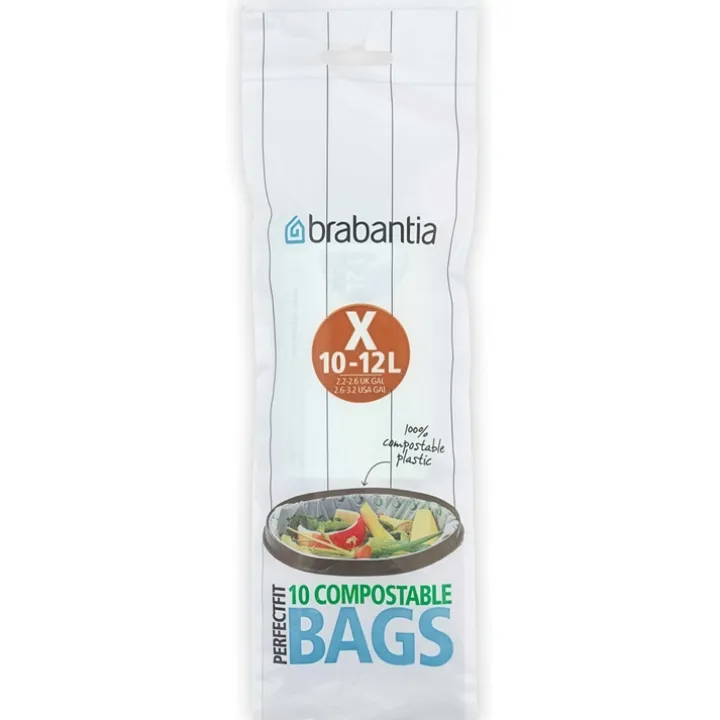Kompsoterbar soppåse med dragband 10-pack 10-12L, Brabantia