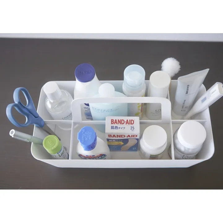 Korg i metall, TOWER TOOL BOX, 30 x 15 x H 15 cm, Yamazaki, Vit