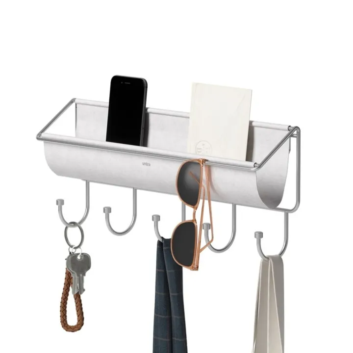 Kroklist med förvaring, UMBRA HAMMOCK ORGANIZER, 41,5 x H 18 cm Ljusgrå