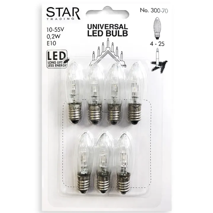 LED-lampor till ljusstakar och julgransljus 7-pack