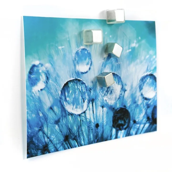 Liten magnet kub 4-pack, Silver