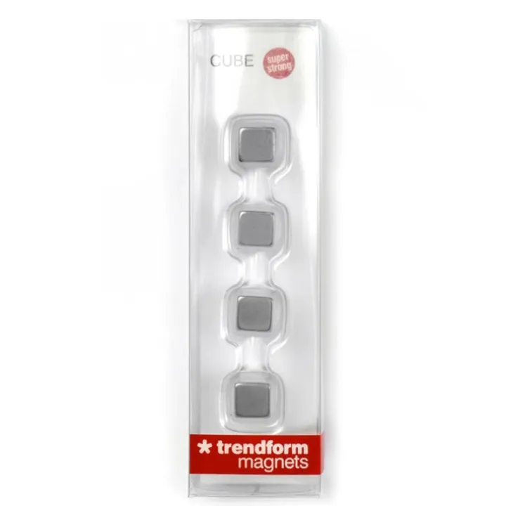 Liten magnet kub 4-pack, Silver