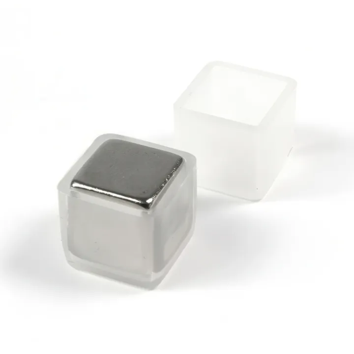 Liten magnet kub 4-pack, Silver