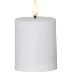 Litet blockljus med skymningssensor, Vit