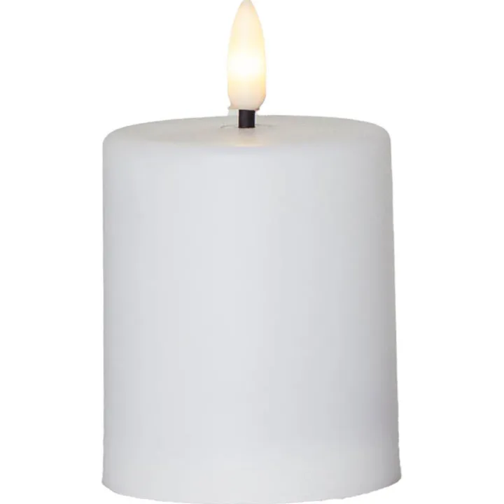 Litet blockljus med skymningssensor, Vit