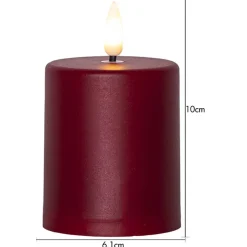 Litet blockljus med skymningssensor, Röd