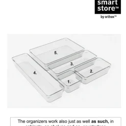Långsmal lådinredning för småförvaring, 20x10x6cm, SmartStore
