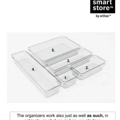 Långsmal lådinredning för småförvaring, 30x10x6cm, SmartStore