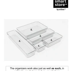 Långsmal lådinredning för småförvaring, 30x10x6cm, SmartStore