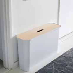 Långsmal återvinningsstation med lock och 2 insatser, SmartStore