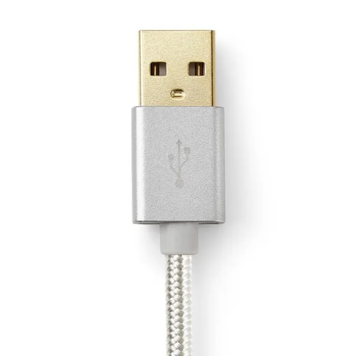 Lång USB-kabel i tyg