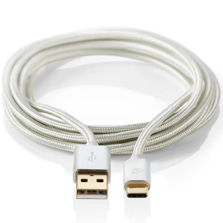 Lång USB-kabel i tyg