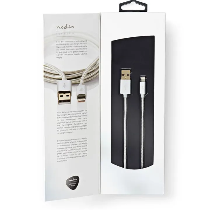 Lång USB-kabel i tyg