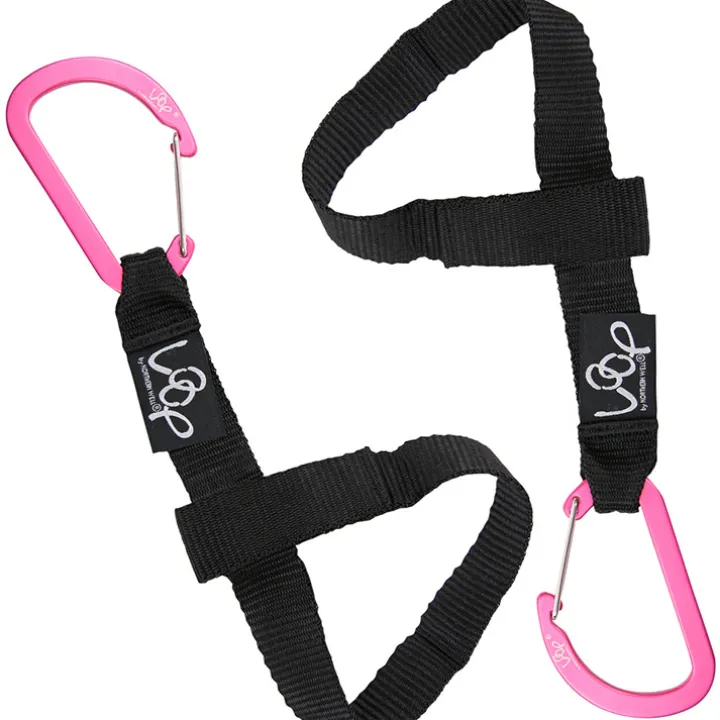 Loop fästband med karbinhake 2-pack
