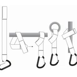 Loop fästband med karbinhake 2-pack