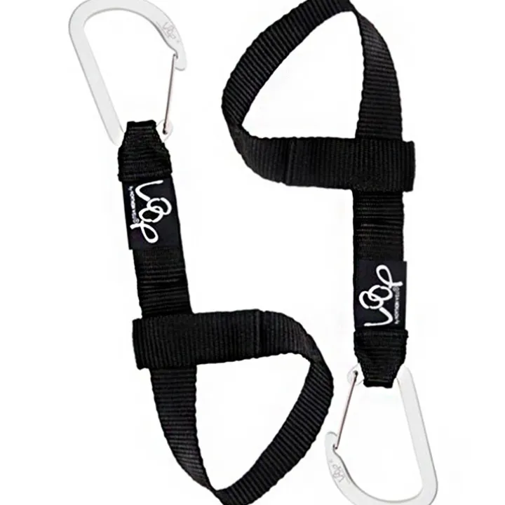 Loop fästband med karbinhake 2-pack