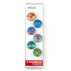 Magneter 6 st, ARGUS, Ø 1,7 cm, Färgglada