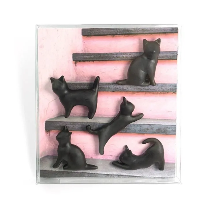 Magnetfigur 5-pack, Svart katt