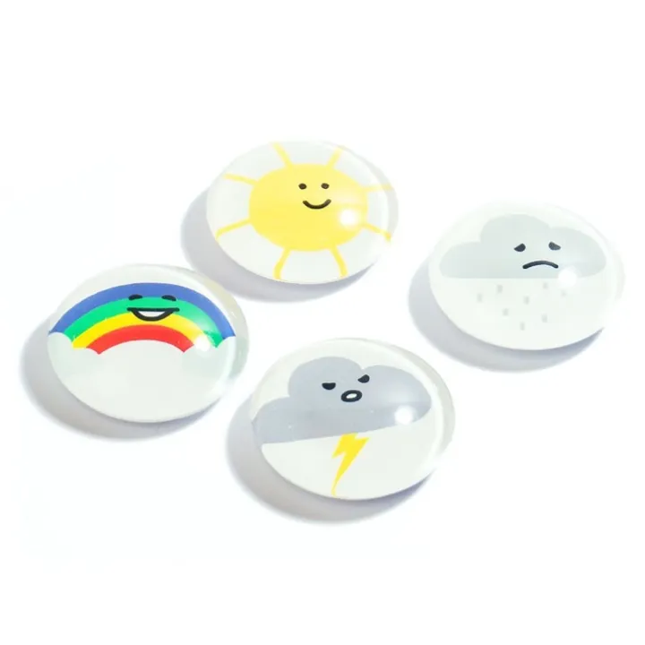 Magnet i glas 4-pack, Väder