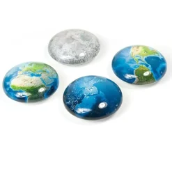 Magnet i glas 4-pack, Världen