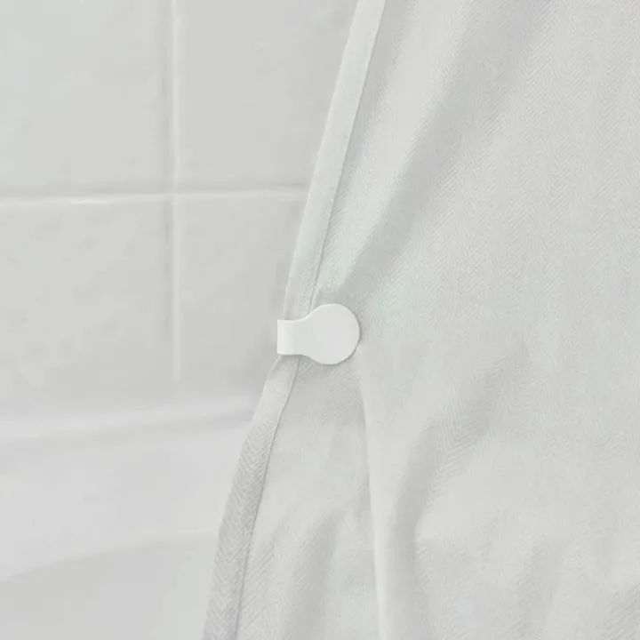 Magnetisk duschdraperihållare 4-pack