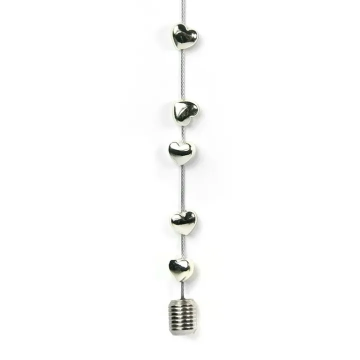 Magnetisk fotohängare med tyngd och 8 hjärtmagneter 150cm