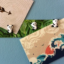 Magnetlist med 6 figurmagneter, 30cm, Panda