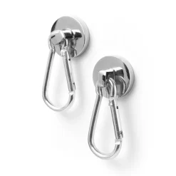 Magnet med karbinhake 2-pack, Silver