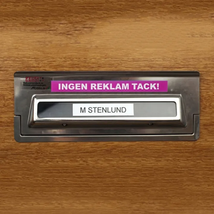 Magnetskylt Ingen Reklam Tack