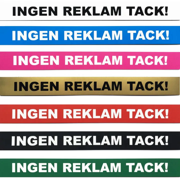 Magnetskylt Ingen Reklam Tack