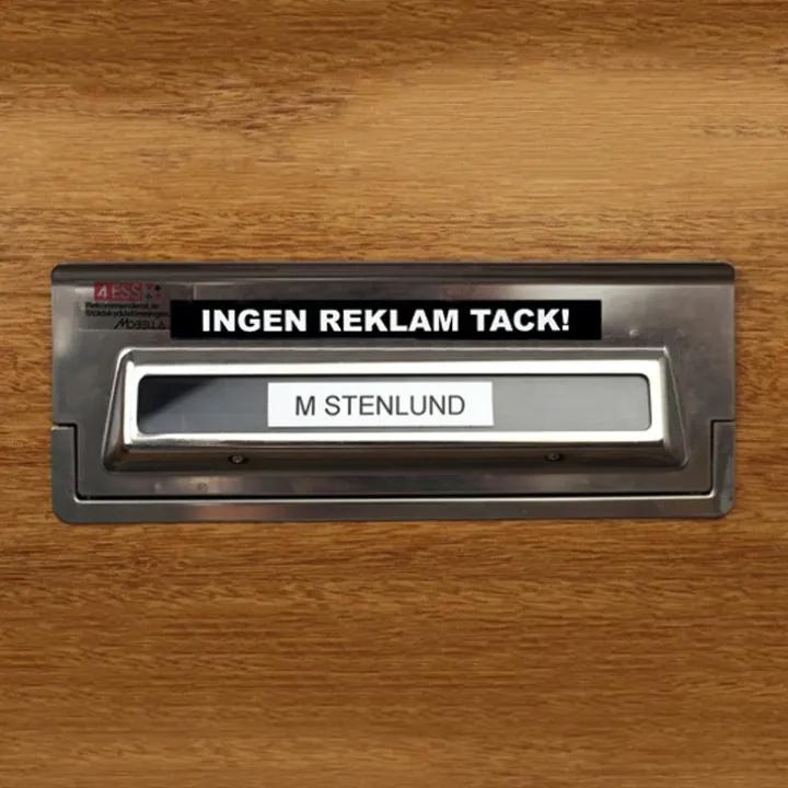 Magnetskylt Ingen Reklam Tack