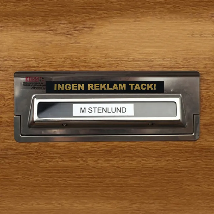 Magnetskylt Ingen Reklam Tack