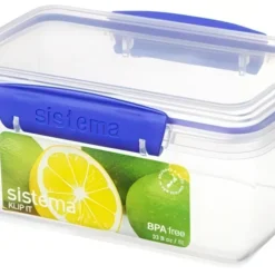 Matlåda i plast 1L, Sistema, Blå
