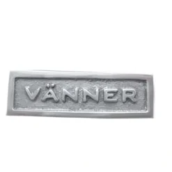 Metallskylt med ram, Vänner