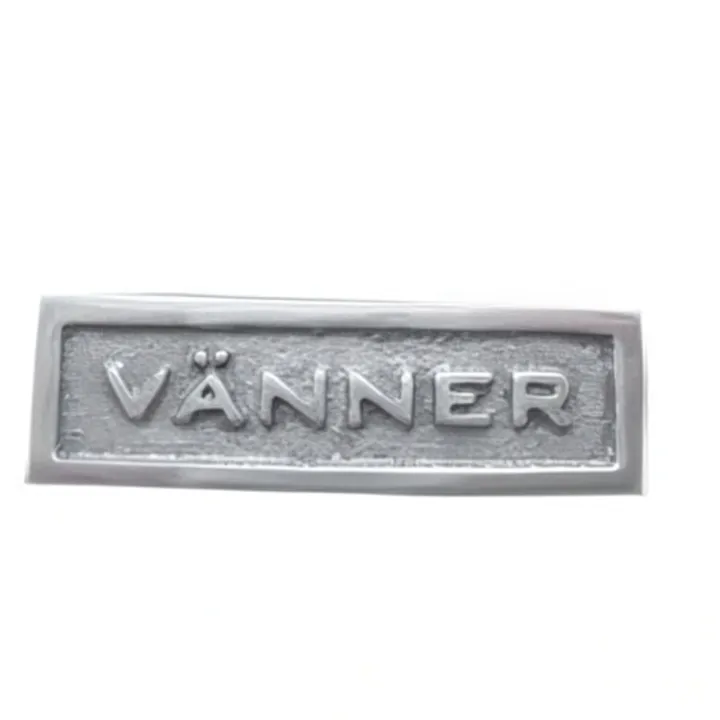 Metallskylt med ram, Vänner