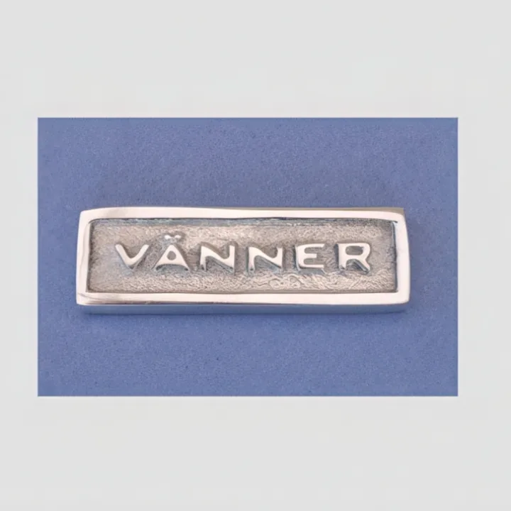 Metallskylt med ram, Vänner