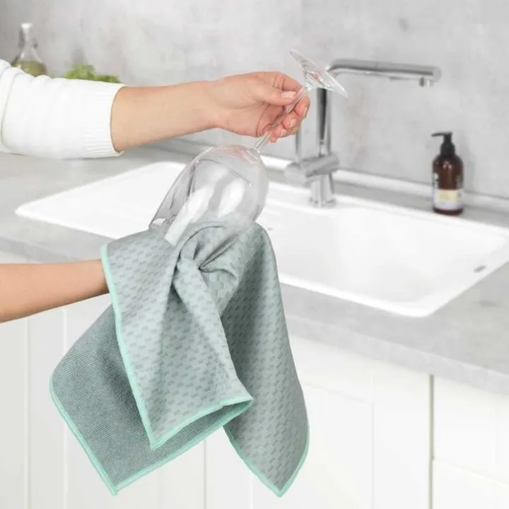 Mikrofiber handduk för glas 2-pack