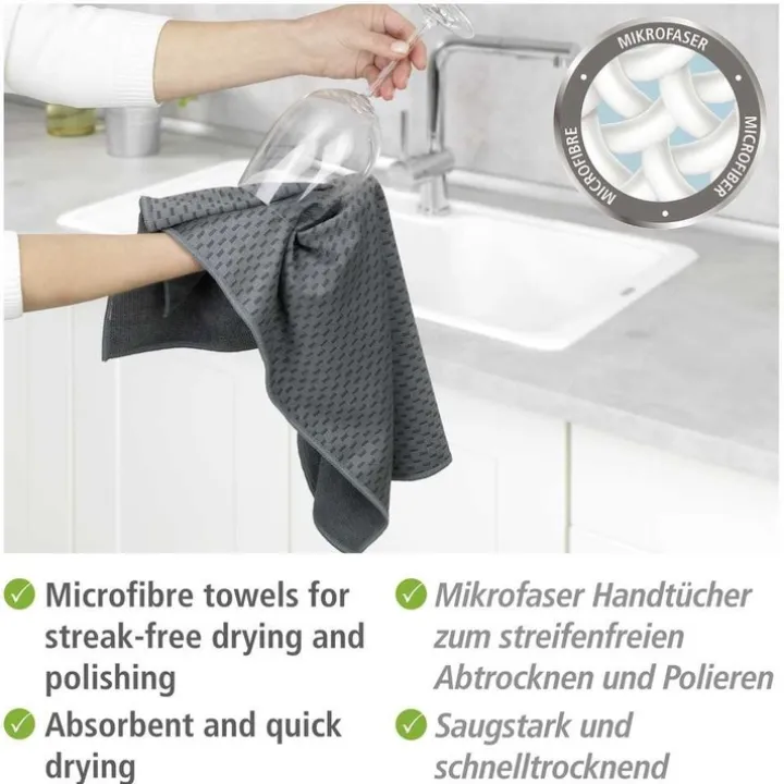 Mikrofiber handduk för glas 2-pack