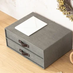 Minibyrå 2 lådor, Birger canvas, Bigso