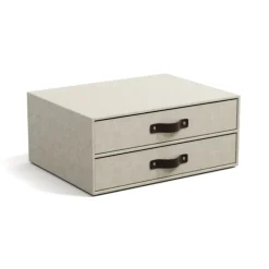 Minibyrå 2 lådor, Birger canvas, Bigso, Beige