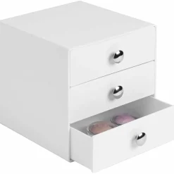 Minibyrå 3 lådor, iDesign, Vit